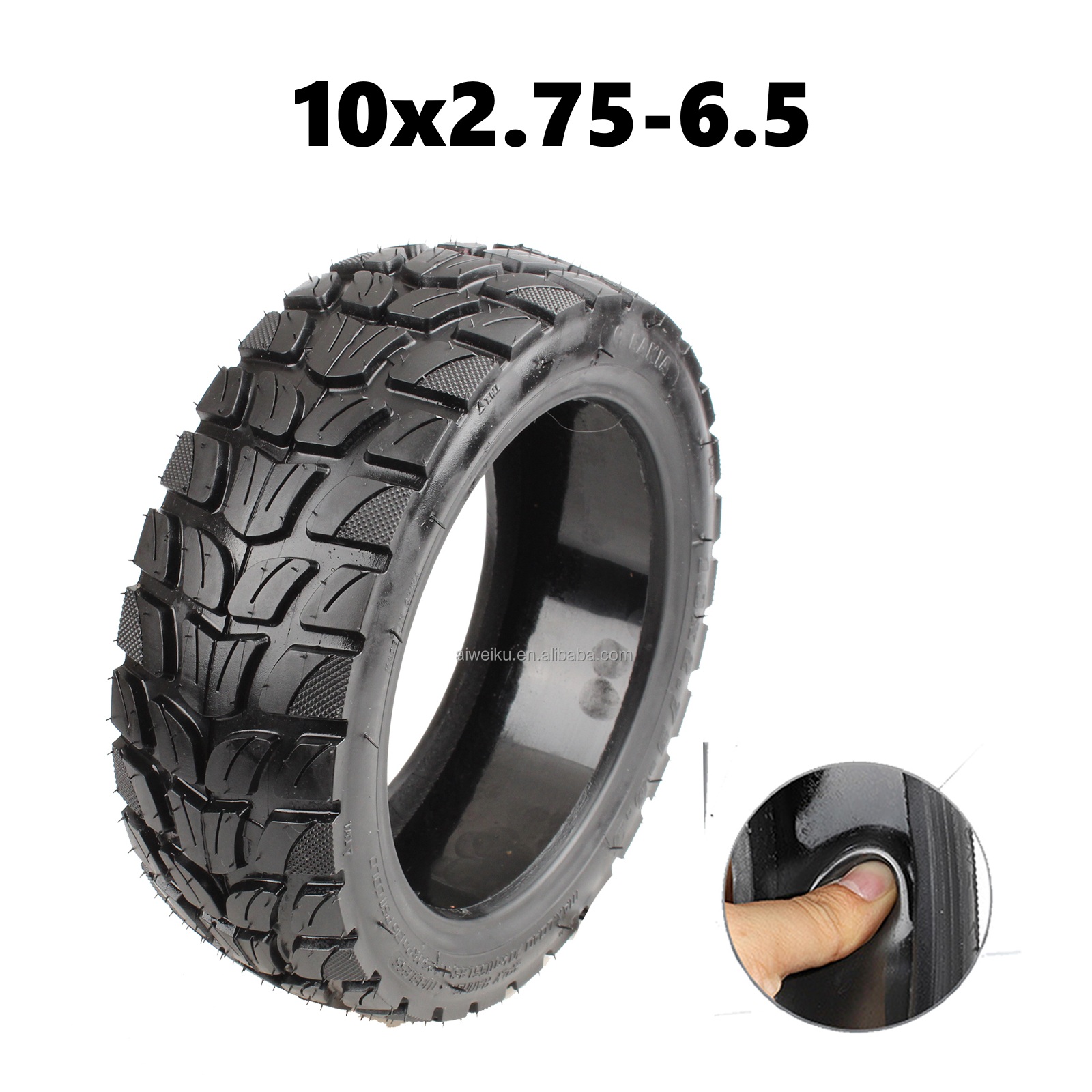 Бескамерная шина с клеем внедорожная 10x2.75-6.5