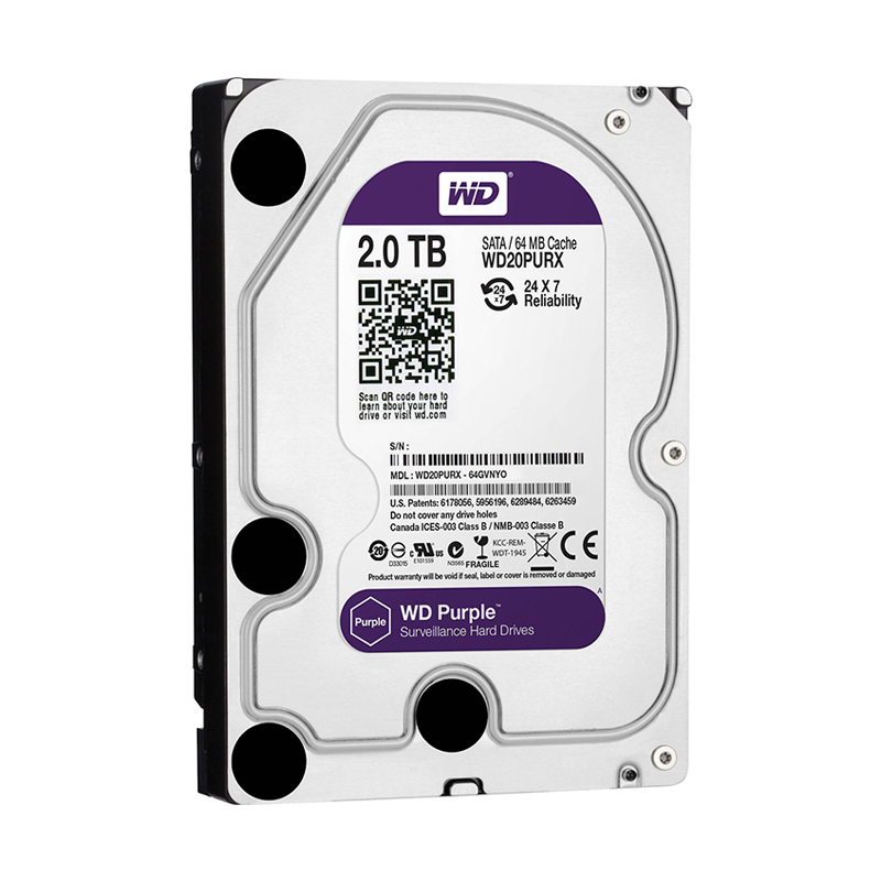 Жесткий диск Western Digital Purple 2.0 ТБ, 2000 ГБ