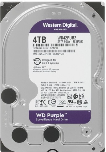 Жесткий диск Western Digital Purple 4.0 ТБ, 4000 ГБ