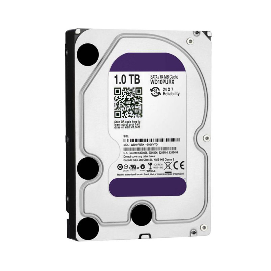 Жесткий диск Western Digital Purple 1.0 ТБ, 1000 ГБ