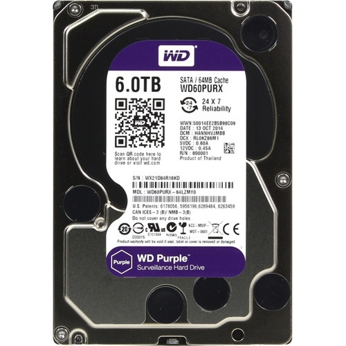 Жесткий диск Western Digital Purple 6.0 ТБ, 6000 ГБ