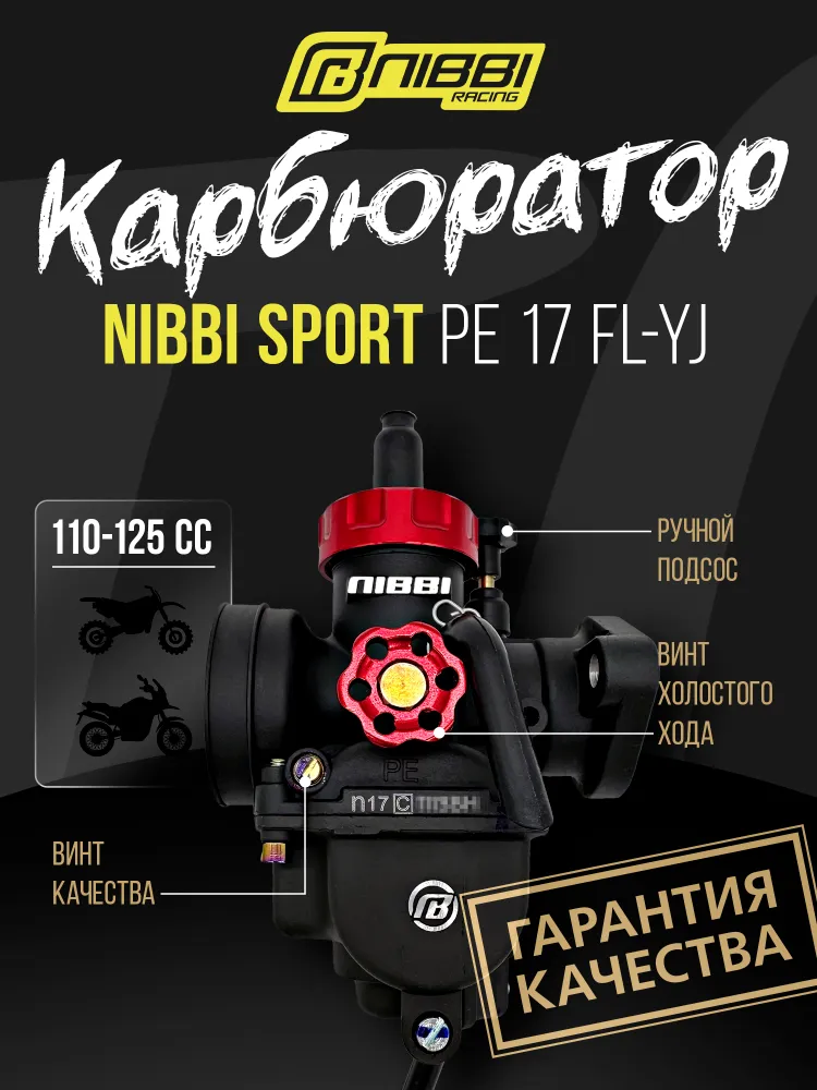 Карбюратор Nibbi Racing PE17FLYJ
