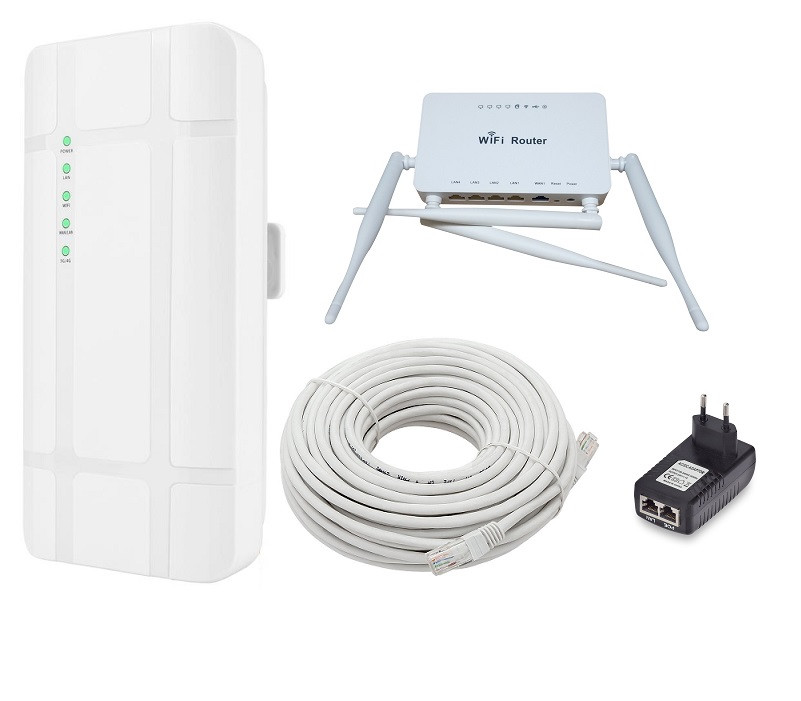 Уличный (outdoor) роутер 3G/4G LTE Cat.4 4G LTE CPE outdoor, с ZBT 1626 + POE-питание + 20 метров кабель