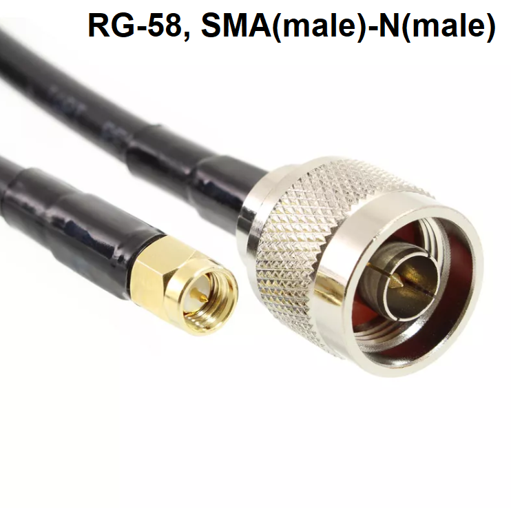 Кабельная сборка RG-58 SMA(male)-N(male) 3 метра