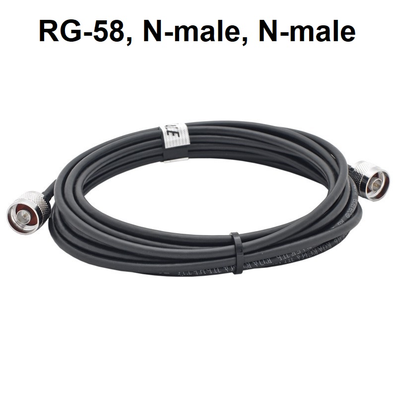 Кабельная сборка RG-58 N-male, N-male 5 метров