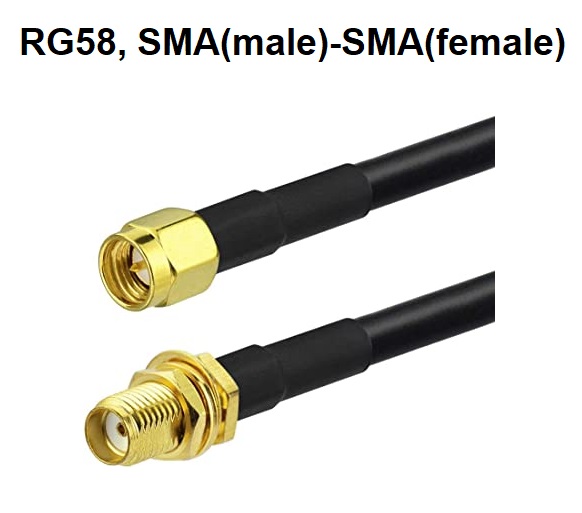 Кабельная сборка RG-58 SMA(male)-SMA(female) 3 метра