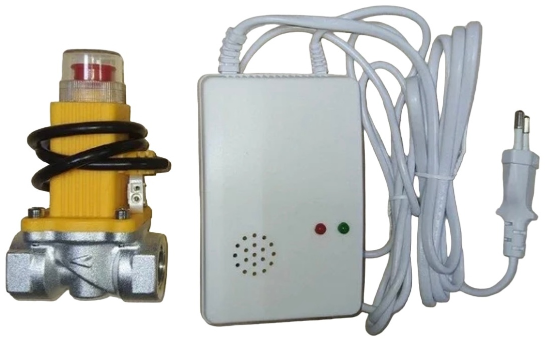 Сигнализаторы утечки газа с электромагнитным клапаном d15, 1 датчик